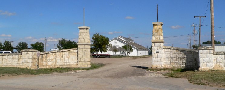 Trego County fairgrounds exhibit bldg through gates 2