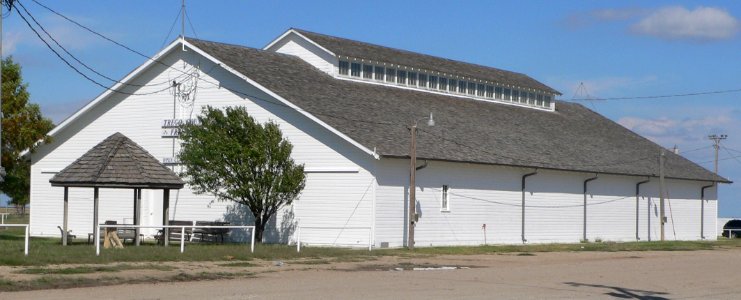 Trego County fairgrounds exhibit bldg from SW 1