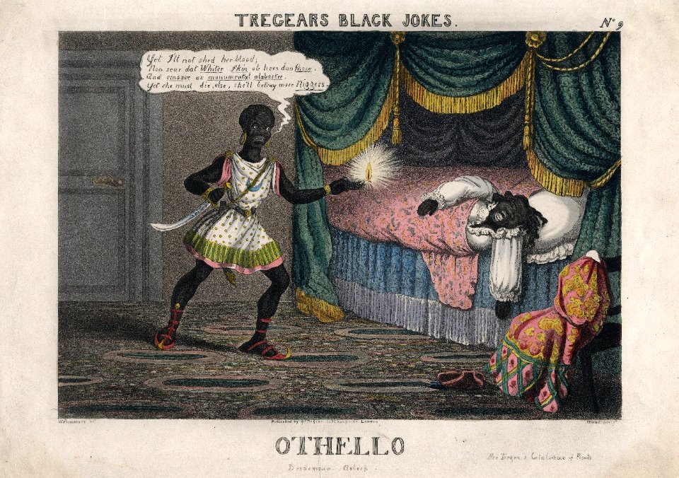 Tregear's Black Jokes - Othello (act V, sc. 2) Desdemona asleep - Tregear