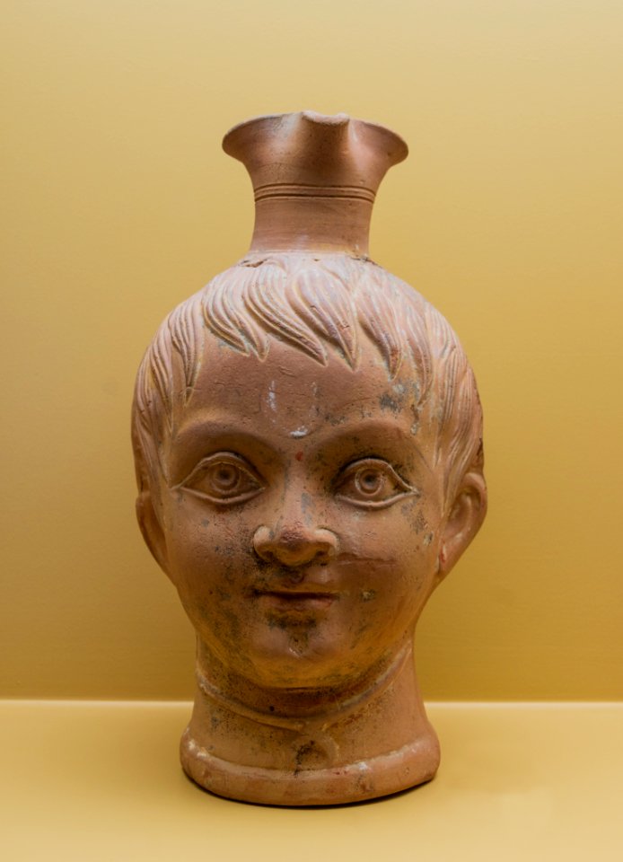 Trefoil mouthed vase ancient agora museum Athens
