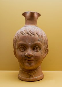 Trefoil mouthed vase ancient agora museum Athens photo