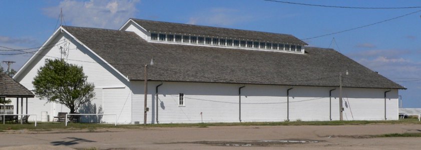 Trego County fairgrounds exhibit bldg from SW 2