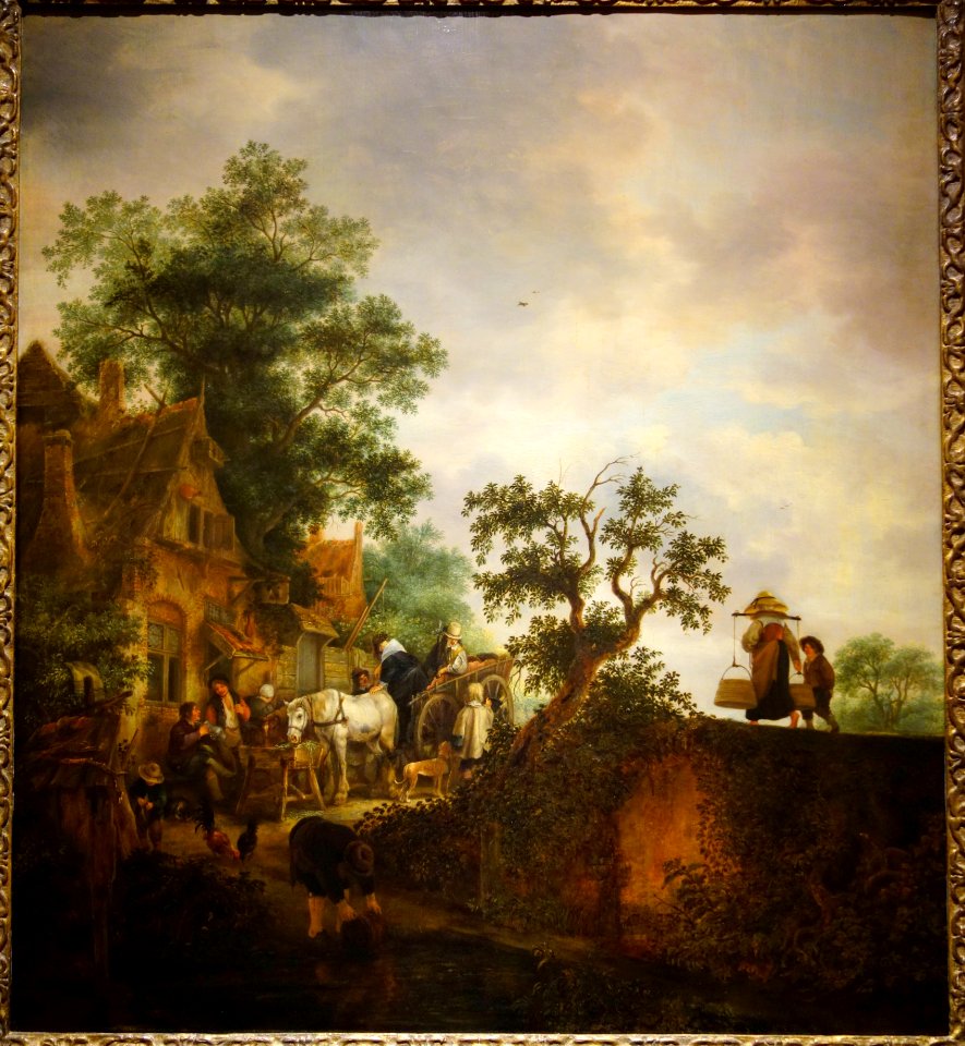 Travellers Halting at an Inn, by Isaak van Ostade, 1645, oil on panel - National Museum of Western Art, Tokyo - DSC08489