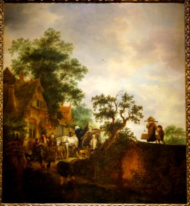 Travellers Halting at an Inn, by Isaak van Ostade, 1645, oil on panel - National Museum of Western Art, Tokyo - DSC08489