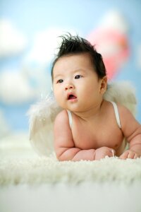 Baby angel baby boy photo