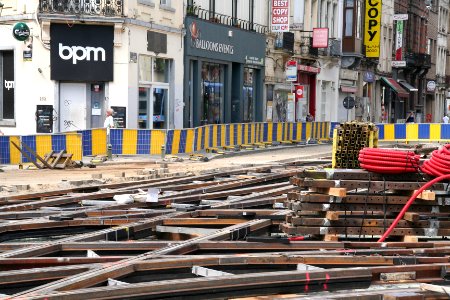 Travaux de la STIB le 21 juillet 2016 - Chaussée de Charleroi à Bruxelles 3