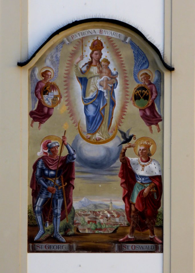 Traunstein, Oswaldkirche, Wandbild PB, 2