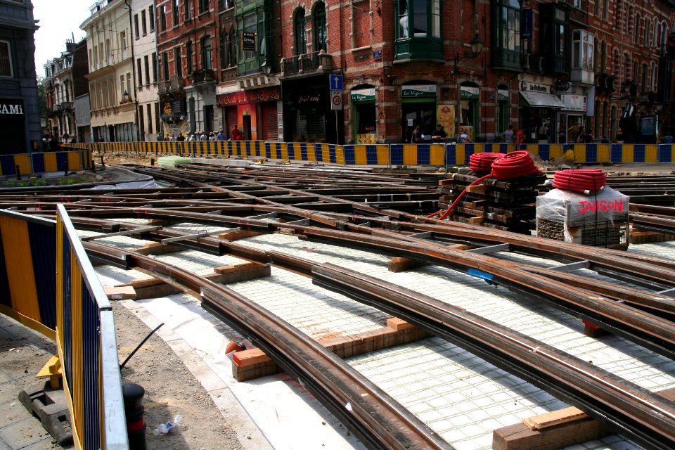 Travaux de la STIB le 21 juillet 2016 - Chaussée de Charleroi à Bruxelles 2
