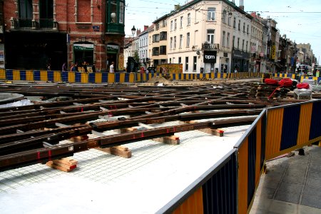 Travaux de la STIB le 21 juillet 2016 - Chaussée de Charleroi à Bruxelles