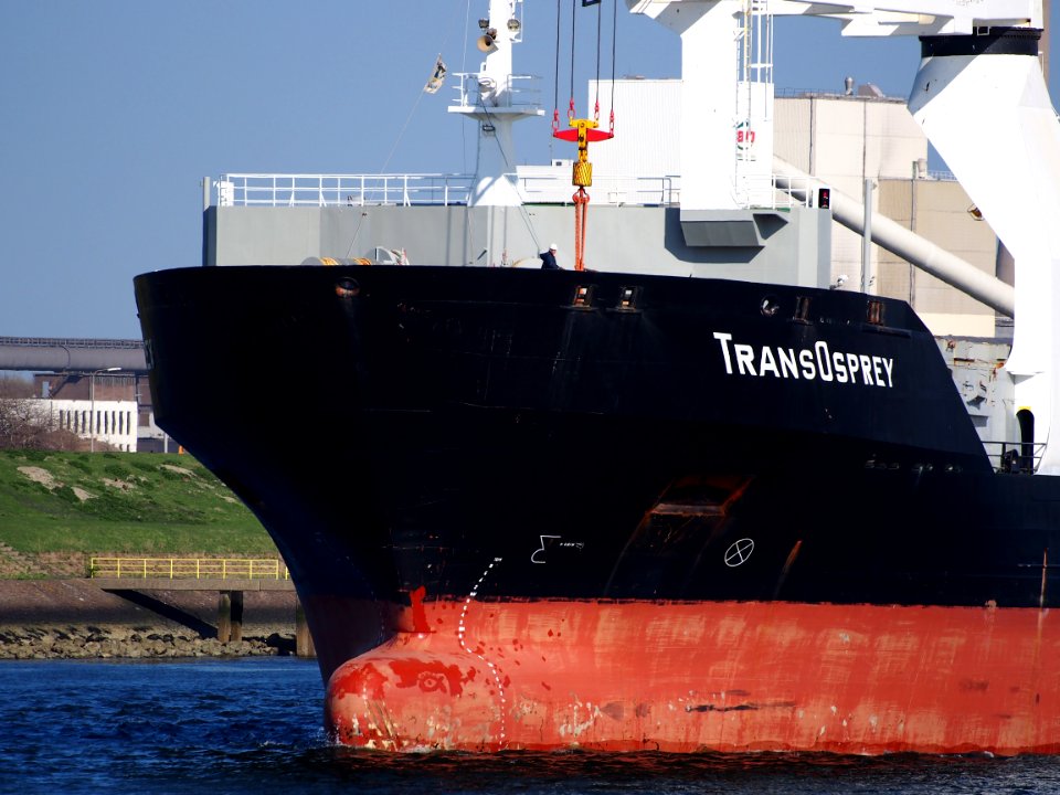 TRANSOSPREY, IMO 9213090, General cargo vessel registered in Gibraltar, at locks of IJmuiden, Port of Amsterdam, pic2