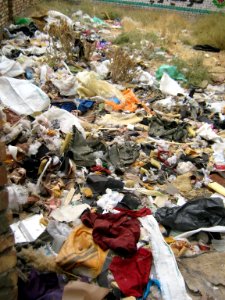 Trash behind wall - Aliev st - Nishpur 2