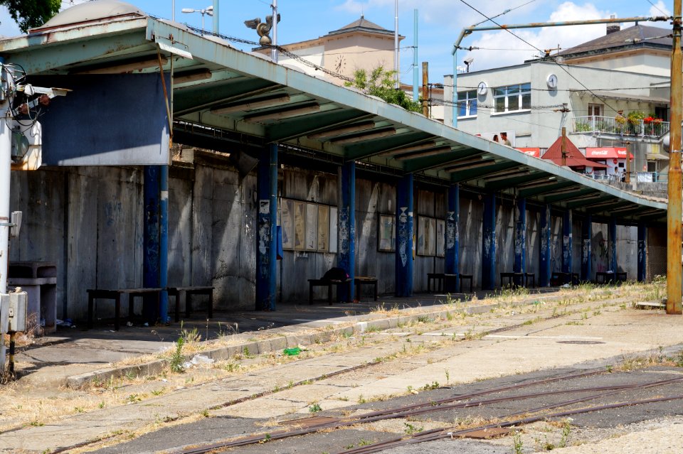 Tram stop shelter at Bratislava main train station