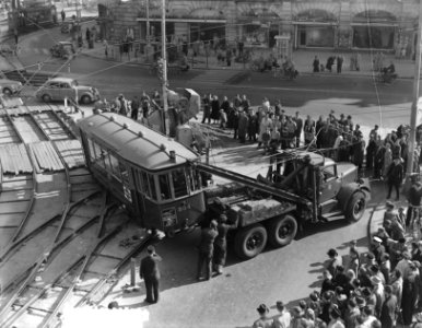 Tram ontspoord op Leidse Plein, Bestanddeelnr 906-0271