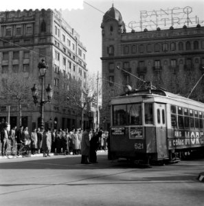 Tramstaking in Barcelona (tramboycot door bevolking), Bestanddeelnr 908-2746