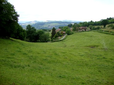 Tramayes (Saône-et-Loire, Fr) paysage avec vue sur La Montille