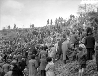 Traditioneel krombroodrapen op de Kollenberg te Sittard overzicht tijdens het br, Bestanddeelnr 910-2007
