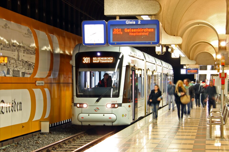 Tram metro railway station