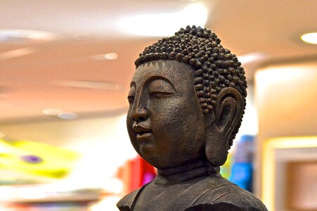 Bust bronze sculpture asia