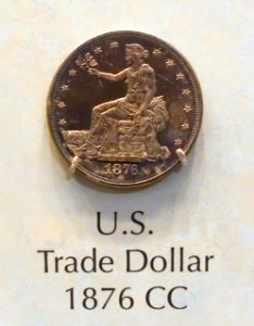 Trade Dollar, United States, 1876 CC - National Museum of American History - DSC00288
