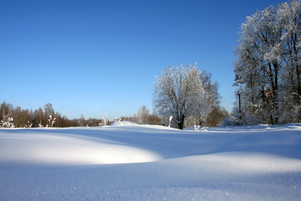 Winter snow village