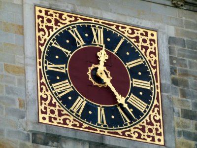 Town hall clock in Hamburg