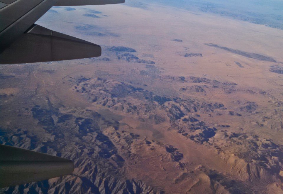 Town of Joshua Tree (San Bernadino County), California, seen from the air