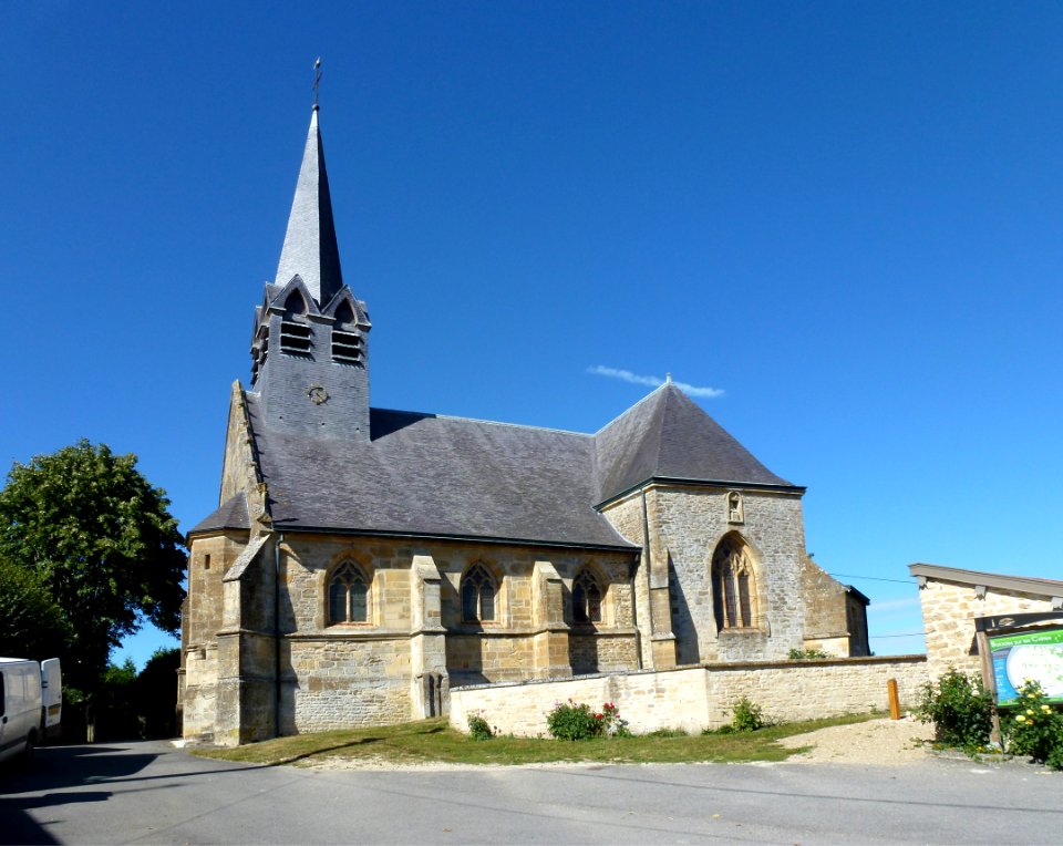 Tourteron (Ardennes) église Saint-Brice vue du sud