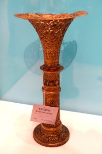 Tower-shaped candle stand, Caucasus, late 19th century, brass, from the Museum Euopaischer Kulturen - Ethnological Museum, Berlin - DSC01128