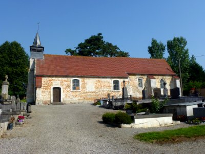Tournehem-sur-la-Hem (Pas-de-Calais) église et cimetière de Guémy