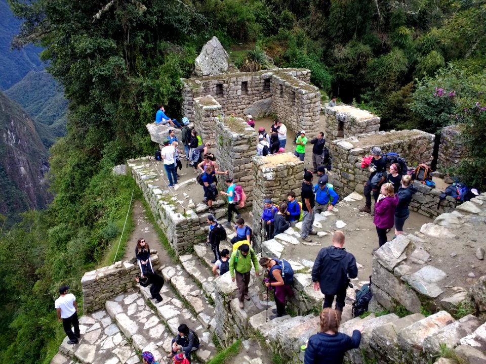 Tourists at Inti Punku
