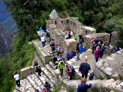 Tourists at Inti Punku