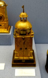 Tower-shaped clock, Southern Germany, 1600-1625, iron, brass - Germanisches Nationalmuseum - Nuremberg, Germany - DSC03761