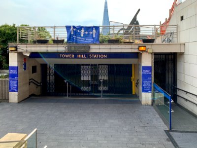 Tower Hill station entrance 2020 photo
