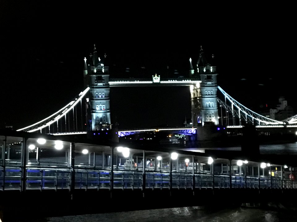 Tower Bridge at night, 30 April 2017