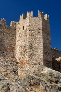 Tower castel Karystos, Euboea, Greece photo