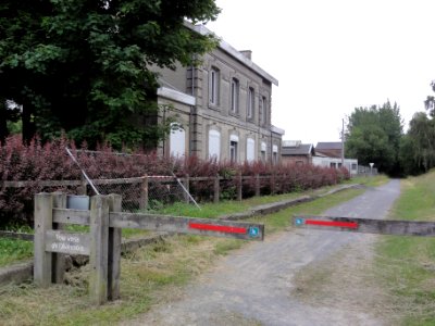 Trélon (Nord) ancienne gare sur la voie verte de l'Avesnois
