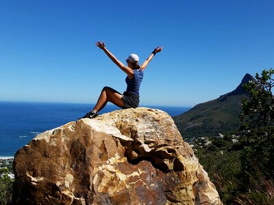 Hiking happiness summer photo