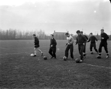 Training Nederlands elftal , vlnr Van der Kuylen, Bestanddeelnr 910-1633 photo