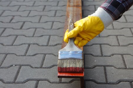 Painting glove work