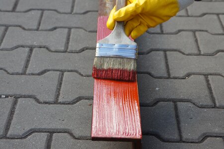 Brush paint work