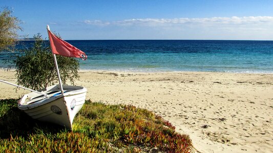 Makronissos beach beach boat photo