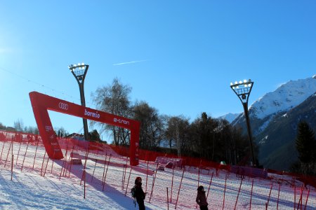 Traguardo della Pista Stelvio - Bormio - Coppa del Mondo di sci alpino 28.12.2019
