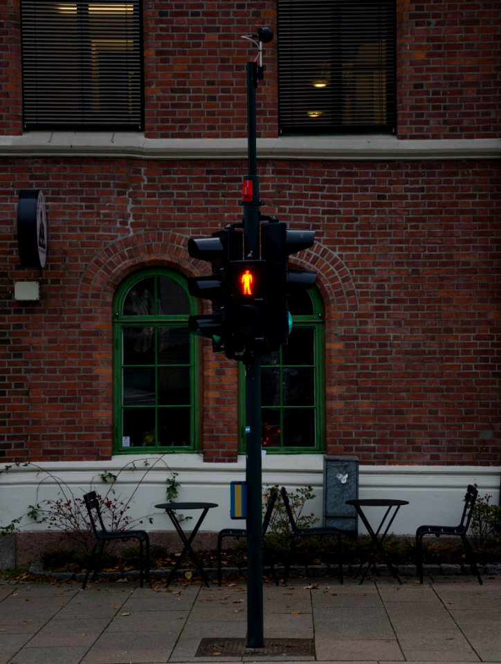 Traffic light pedestrians red Drammen (2)