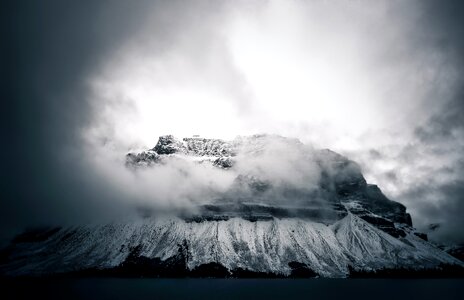 Snow ice windy