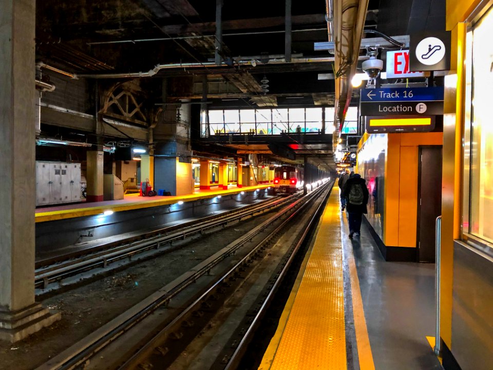 Track 16 Penn Station New York during COVID pandemic