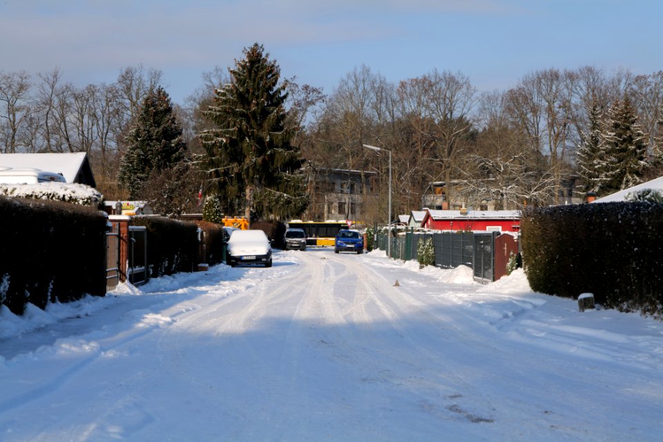 Trabener Weg Berlin-Hakenfelde with snow 2020-02-10 02