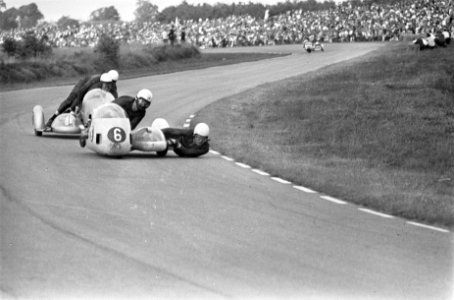 TT-races te Assen. Zijspanrace. Johan Attenberger met Josef Schillinger winnaar, Bestanddeelnr 921-4760