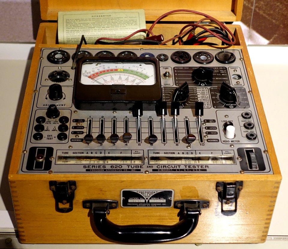 Tube and Circuit Tester, Precision Apparatus Company, Inc., 1940s - National Electronics Museum - DSC00098