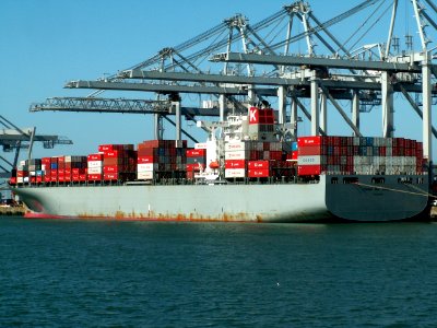 Tsing Ma Bridge p2, at the Amazone harbour, Port of Rotterdam, Holland 29-Mar-2006