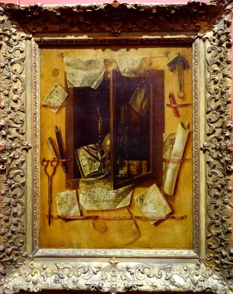 Trompe l'oeil with letters